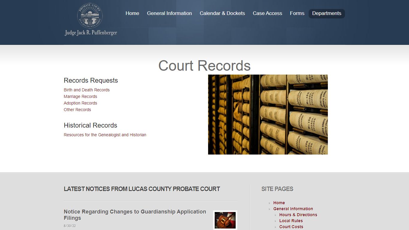 Records - Lucas County Probate Court
